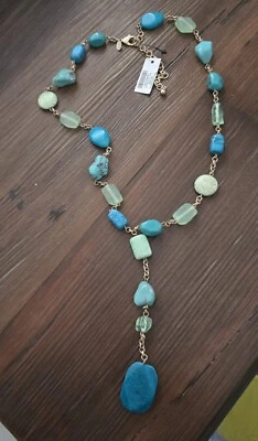 NOVO COM ETIQUETAS COLAR DE CONTAS CHICO'S NORRAN YNK PEDRAS SEMIPRECIOSAS MULTICOLORIDAS US$ 59,00 - Imagem 1 de 4