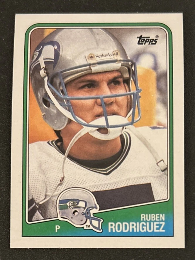 1988 Topps Ruben Rodriguez Football Rookie Card (RC) 138 Seahawks Punter VGEX OC - Image 1 of 2