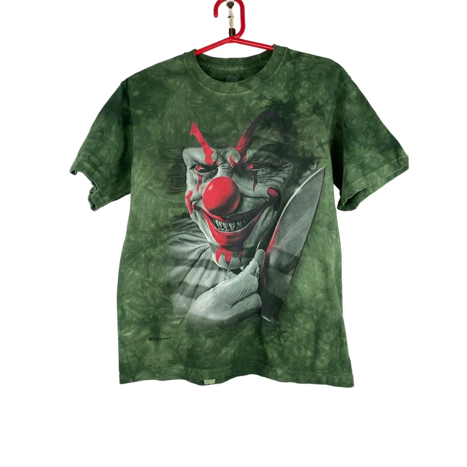 Camiseta The Mountain Niños Talla L Verde Tie Dye Payaso Malvado Miedo Halloween Foto 1 de 4