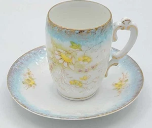 Antique 1800's Unmarked Demitasse Cup & Saucer Set. Excellent antique condition. - Picture 1 of 15