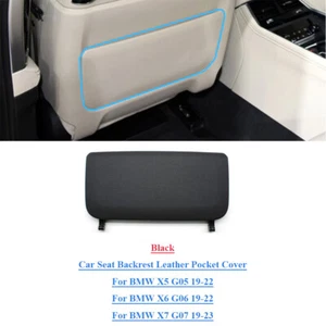 For BMW X5 X6 X7 G05 G06 G07 2019-2023 Seat Backrest Storage Pocket Cover Black - Picture 1 of 6