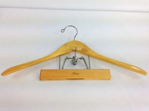 DE COLECCIÓN SEARS MADERA 18" TRAJE DE LUJO PERCHA PERCHA con PANTALÓN ABRAZADERA  - Imagen 1 de 9