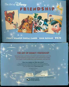 Folleto de 20 tarjetas como nuevo - Scott# UX407-10 números de Disney = precio de emisión $9.75 - Imagen 1 de 1