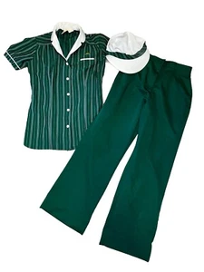 Vintage McDonald’s Uniform 1983 Green Crest USA Made Women’s Shirt Pants Hat 6 - Picture 1 of 22