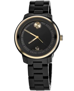 Nuevo reloj para mujer Movado Bold Verso esfera negra cerámica 3600936 - Imagen 1 de 4