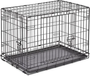 Newly Enhanced Double Door Dog Crate, Includes Leak-Proof Pan, Floor Protecting - Picture 1 of 11