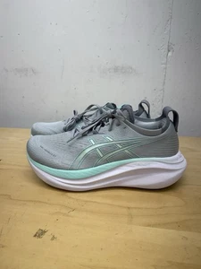Asics Gel Nimbus 27 grau mintgrün Damen Laufschuhe Größe 10 W Weite - Bild 1 von 10