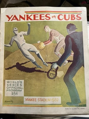 1932 World Series Program: Yankees vs Cubs (Game 1) Babe Ruth’s Called Shot Year - Image 1 of 4