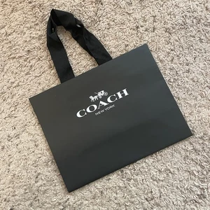 COACH New York Store Black Paper Empty Shopping Gift Bag 10.5" x 5" x 8.5" - Picture 1 of 2