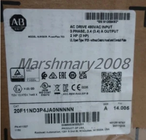 Allen-Bradley 20F11ND3P4JA0NNNN PowerFlex luftgekühlt 753 AC Antrieb Neu - Bild 1 von 12