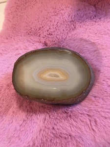 Natural Agate Quartz Rock Geode Crystal Decorative 698 grams 21 Ozs Vintage 70’s - Picture 1 of 15