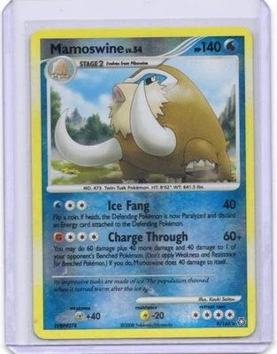 2008 Pokémon Legends Awakened Mamoswine Reverse Holo 9/146 - Image 1 of 2