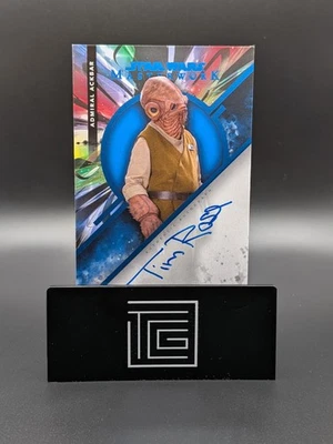 2022 Topps Star Wars Masterwork Tim Rose as Admiral Ackbar Blue Foil Auto 43/99 - Image 1 of 2