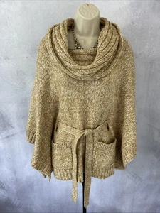 Michael Kors Jumper UK 18 Knit Kimono Style Knit Wool Blend Belted Occasion - Picture 1 of 17