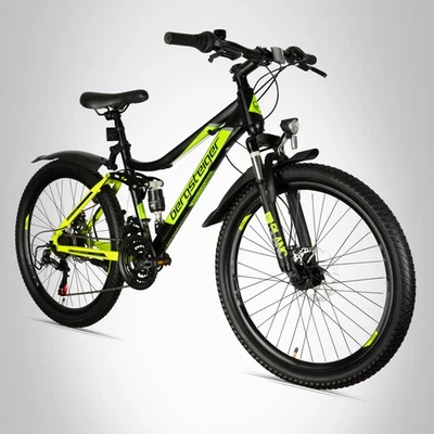 24, 26 Zoll Mountainbike Bergsteiger Broome 21 Gang Shimano nach STVZO B-WARE - Bild 1 von 4