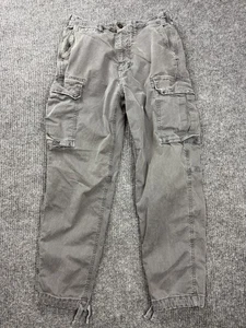 Pantalones cargo American Eagle para hombre 28x26 gris flexible cordón dobladillo cremallera mosca muy buenos - Imagen 1 de 10