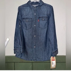 Levi’s Kids Button Up Jean Shirt NWT Size  5 Girls  - Picture 1 of 4