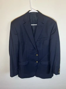 Lauren Ralph Lauren Blazer Navy Men’s Size 40R Wool Gold Buttons - Picture 1 of 9