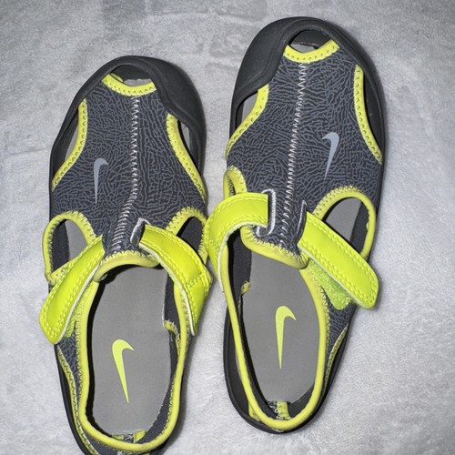 NIKE sandalo acqua bambino taglia 12c grigio giallo
