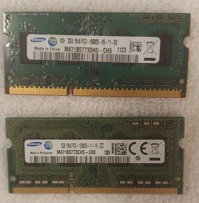 4GB 2X2GB DDR3 SO-DIMM laptop memory module with a speed of 1333MHz (PC3-10600) - Image 1 of 2