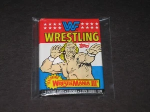 WWF WRESTLING - 1987 Topps (1) Unopened  Trading Card Wax Pack - Hulk Hogan WWE - Picture 1 of 1