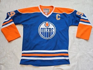 WAYNE GRETZKY #99 EDMONTON OILERS NHL BLUE/ORANGE JERSEY CCM SIZE 52 MADE CANADA - Picture 1 of 7