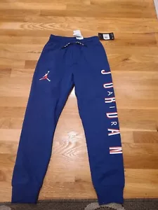 PANTALONI FELPA A POLSINO NIKE AIR JORDAN BLU 953651-U1A TAGLIA MED - Foto 1 di 7