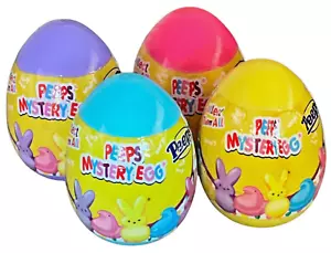 NEW PEEPS MYSTERY EGG Lot of 4 Plastic 5" EASTER EGGS w/ Surprise PLUSH 2023 NEW - Picture 1 of 6