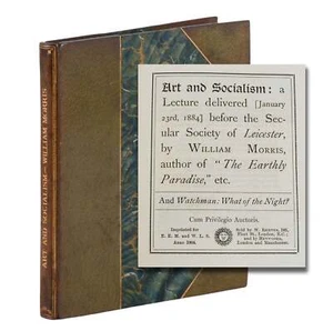 Art and Socialism ~ by WILLIAM MORRIS ~ First Edition ~ 1st Printing ~ 1884 - Picture 1 of 7