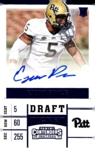 2017 Panini Contenders Draft Picks Ejuan Price Blue Foil Autographed Rookie Card - Picture 1 of 2