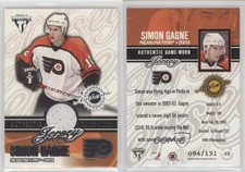 2002-03 Pacific Private Stock Titanium Retail /151 Simon Gagne #49