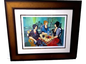 Itzchak Tarkay, Cafe at Sunset, Serigraph, Hand-signed in ink, Lmtd.numbered,COA - Picture 1 of 15