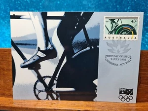 First Day Cover Postcard📮1992 (45c) Canberra ACT BARCELONA 1992 📮 AUST POST - Picture 1 of 2