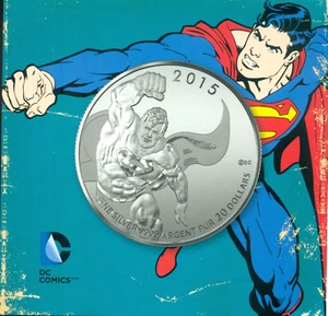 2015 MINT $20 DOLLARS SPECIMEN SILVER COIN – SUPERMAN - & CAO - Bild 1 von 5