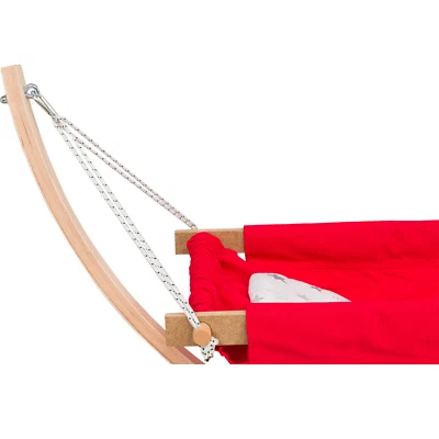 Hamaca de madera para bebés y niños - Cómoda para recién nacidos de madera hecha a mano Foto 1 de 4