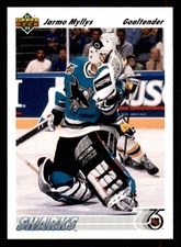 1991-92 Upper Deck Sharks Hockey Card #537 Jarmo Myllys