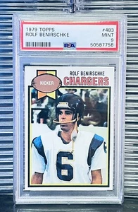 Rolf Benirschke 1979 Topps Football Card #483 PSA 9 MINT Centered L.A. Chargers - Picture 1 of 1
