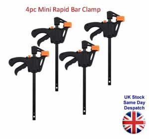 4pc 100mm Rapid Bar clamp Set Ratchet Action Spreader Set Mini - Picture 1 of 2