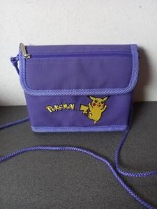 POCHETTE SACOCHE VIOLETTE NINTENDO POKEMON PIKACHU GAMEBOY 18 CM X 15 CM TBE - Picture 1 of 9