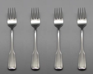 Oneida Stainless Flatware SANDHURST (GLOSSY)  Salad Forks - Set of Four * CUBE  - Picture 1 of 3