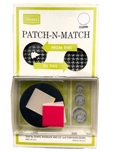 VINTAGE SEARS ROEBUCK AND CO. SIMPSONS PATCH-N-MATCH FABRIC REPAIR PATCH KIT - Picture 1 of 3