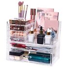 Acrylic Makeup Organizer with Drawers,Bathroom Countertop Storage 5 Drawers