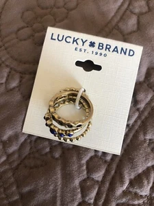 Neu mit Etikett Glücksmarke Gold & Blau Ring. Größe 7 - Bild 1 von 4