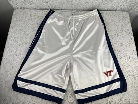 Pro Edge Men’s Virginia Tech White Basketball Sports Shorts Size M Fast Shipping Cover
