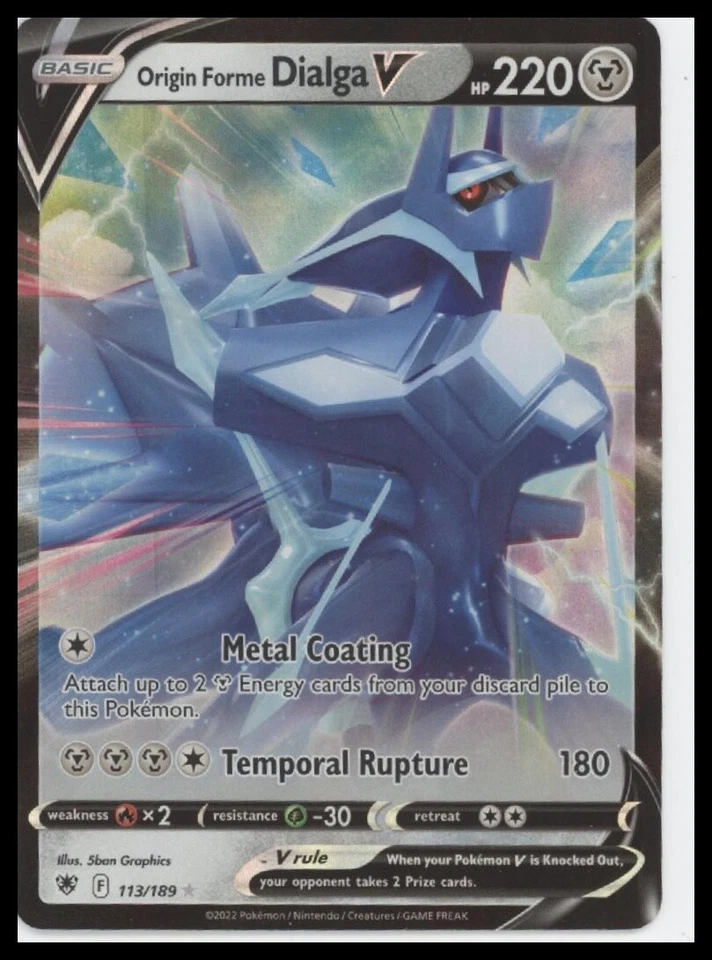 SWSH10: Astral Radiance #113/189 Origin Forme Dialga V - Image 1 of 1