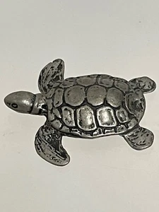 VINTAGE ZINN SCHILDKRÖTE FIGUR MINIATUR - Bild 1 von 6