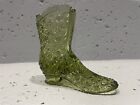 FENTON GLASS DAISY AND BUTTON HIGH TOP BOOT SLIPPER SHOE (COLONIAL GREEN)  