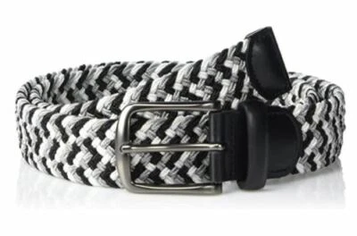 Perry Ellis Stretch Woven Gunmetal Gray Braided Belt Men's L 38-40 - Image 1 of 3