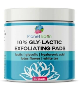 Almohadillas exfoliantes para la piel 10 % de ácido glicólico y láctico para aclarar la piel - Imagen 1 de 3