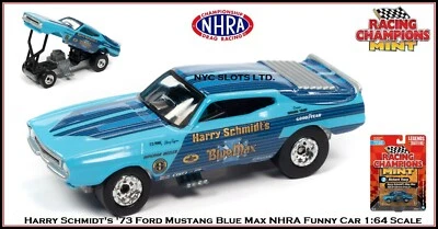 Racing Champions 1:64 Diecast Car '73 Ford Mustang Blue Max NHRA Funny Car RC014 - Image 1 of 4